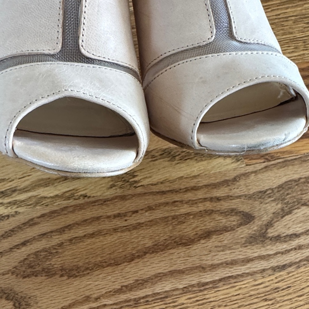 Jessica Simpson Emily Tan Peep-Toe Ankle Booties - Picture 5 of 9